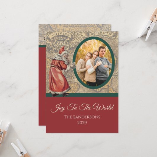 ヴィンテージジョイを世界サンタクロースにマップ (正面/裏面インサイチュ)