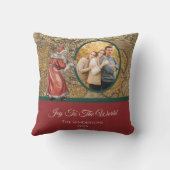 ヴィンテージジョイを世界サンタクロースにマップ クッション (裏面)