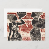 ヴィンテージジョウトバルアフリカ女性村 シーズンポストカード (正面/裏面)