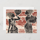 ヴィンテージジョウトバルアフリカ女性村 ポストカード (正面/裏面)