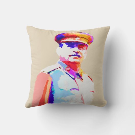 ヴィンテージジョセフスターリン第2次世界大戦ロシア独裁者カラフル クッション (裏面)