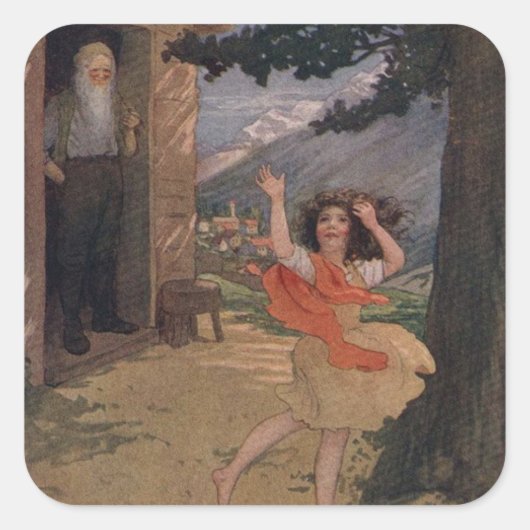 ヴィンテージジョハンナスパイリハイジオブザスイスアルプス スクエアシール (正面)