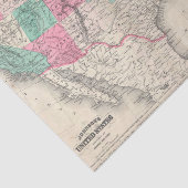 ヴィンテージジョンソンの州の統一された地図(1866) 薄葉紙 (詳細)