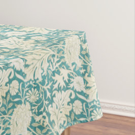 ヴィンテージジョンヘンリーデアルアクアフローラルパターン テーブルクロス