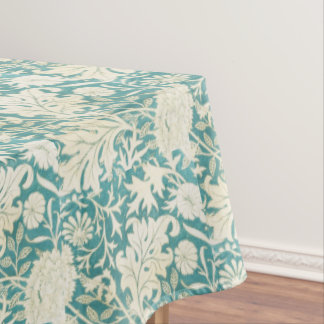 ヴィンテージジョンヘンリーデアルアクアフローラルパターン テーブルクロス