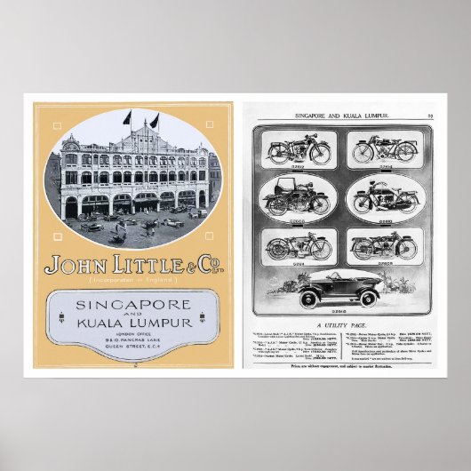 ヴィンテージジョン広告・リトルプリント ポスター (正面)