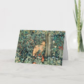 ヴィンテージジョン・デアール「緑」 – 木の花とキツネ サンキューカード (裏面)
