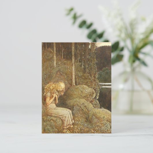 ヴィンテージジョン・バウアーファンタジー/おとぎ話アート ポストカード (スタンド正面)