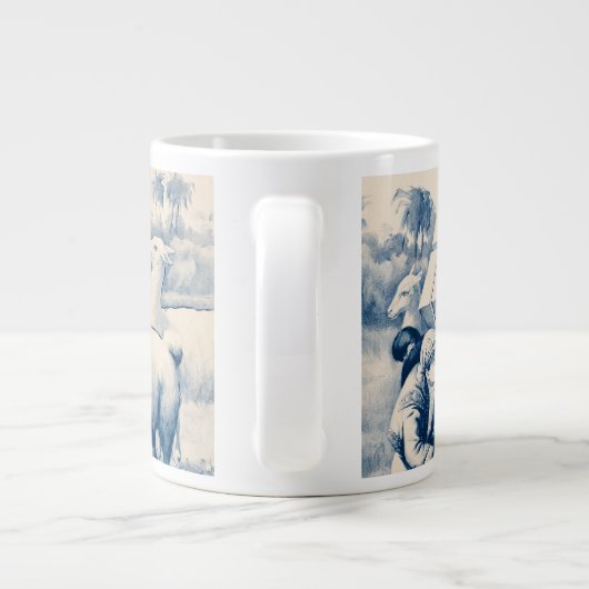 ヴィンテージジョン・ロビンソン・サーカスのポスター ジャンボコーヒーマグカップ (裏面)