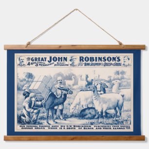 ヴィンテージジョン・ロビンソン・サーカスのポスター 吊り下げ型タペストリー