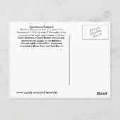 ヴィンテージジョン・F・ケネディ ポストカード (裏面)