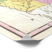 ヴィンテージジョージアの地図(1827年) ポスター (角)