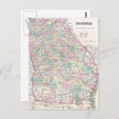 ヴィンテージジョージアの地図(1855年) ポストカード (正面/裏面)