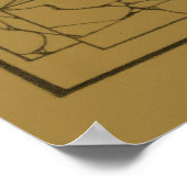 ヴィンテージジョージアの農業地図(1915) – タン ポスター (角)