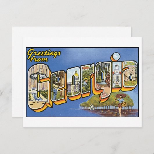 ヴィンテージジョージアはがき ポストカード (正面/裏面)