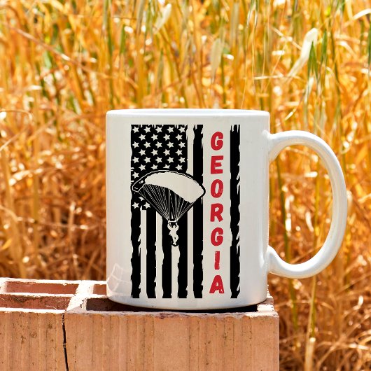 ヴィンテージジョージアパラグライディングスカイダイビングパラシュート コーヒーマグカップ