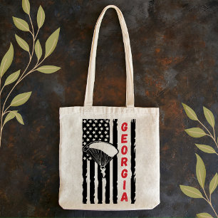 ヴィンテージジョージアパラグライディングスカイダイビングパラシュート トートバッグ