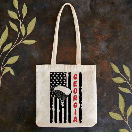 ヴィンテージジョージアパラグライディングスカイダイビングパラシュート トートバッグ