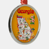 ヴィンテージジョージア地図オーナメント メタルオーナメント (右)