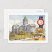 ヴィンテージジョージア州議会議事堂(シール付) ポストカード (正面/裏面)