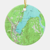 ヴィンテージジョージニューヨークの地図(1966) セラミックオーナメント (正面)