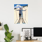 ヴィンテージジョージバービアカップルスキー1925素晴らしAr ポスター (ホームオフィス)