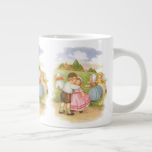 ヴィンテージジョージポーギマザーグース子供部屋ライム ジャンボコーヒーマグカップ (右)