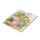 ヴィンテージジョージポーギマザーグース子供部屋ライム タイル (側面)