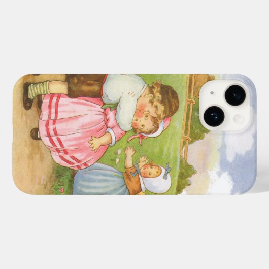 ヴィンテージジョージポーギマザーグース子供部屋ライム Case-Mate iPhoneケース (裏面 (横))