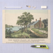 ヴィンテージジョージワシントン発祥の地デコページ 薄葉紙 (クラフト)