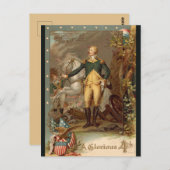 ヴィンテージジョージワシントンA栄光の4番目 ポストカード (正面/裏面)