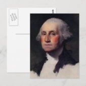 ヴィンテージジョージ・ワシントンポートレート大統領 ポストカード (正面/裏面)