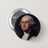 ヴィンテージジョージ・ワシントンポートレート大統領 缶バッジ (正面&裏面)