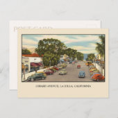 ヴィンテージジラード・アベニュー，ラジョーラ，サンディエゴ ポストカード (正面/裏面)