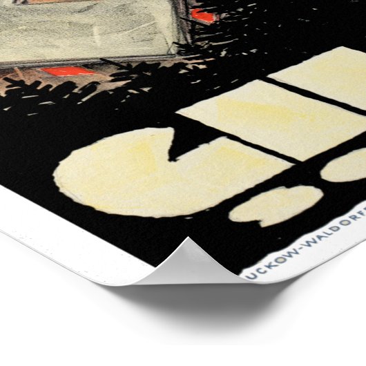 ヴィンテージジレジェデンマーク旅行 ポスター (角)