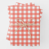 ヴィンテージジンガムバッファロープレイドレッドファームハモダンウス ラッピングペーパーシート (インサイチュ)