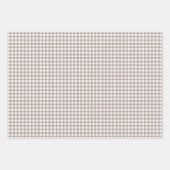 ヴィンテージジンガムパーソナライズされたクリスマス ラッピングペーパーシート (正面3)