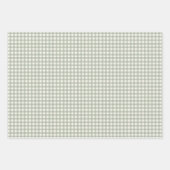 ヴィンテージジンガムパーソナライズされたクリスマス ラッピングペーパーシート (正面2)