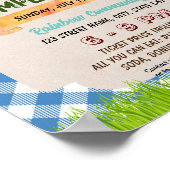 ヴィンテージジンガムピクニックテーマチラシ ポスター (角)