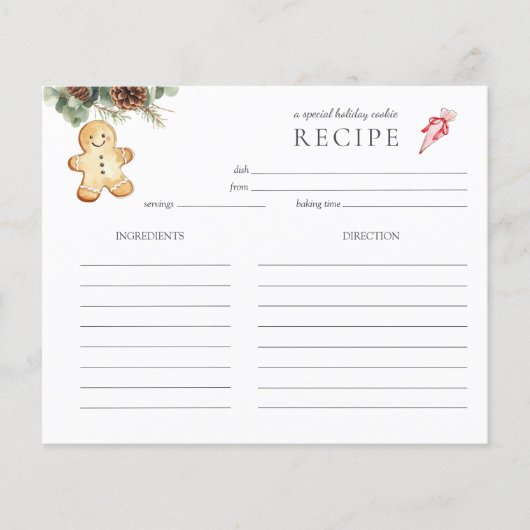 ヴィンテージジンガーブレッドクッキーマンホリデーベーキング (正面)