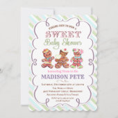 ヴィンテージジンガーブレッドホリデーベビーシャワー招待状 招待状 (正面)