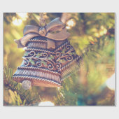 ヴィンテージジングルベルズクリスマス ラッピングペーパー (フラット)