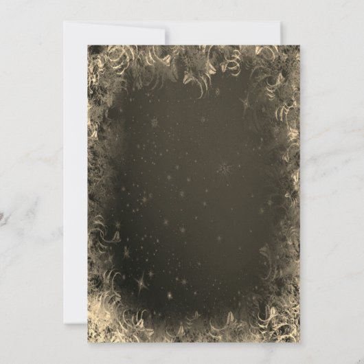 ヴィンテージジンジャーブレッドクッキー飲み物ボールクリスマス 招待状 (裏面)