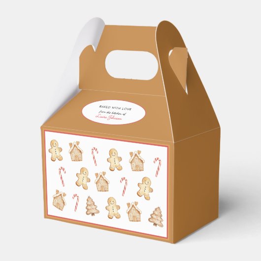 ヴィンテージジンジャーブレッドマンクリスマスクッキー フェイバーボックス (正面サイド)