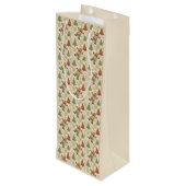 ヴィンテージジンジャーブレッドマン&クリスマスツリーカスタムズ ワインギフトバッグ (裏面アングル)