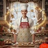 ヴィンテージジンジャーブレッドマン，家，木，クリスマス エプロン