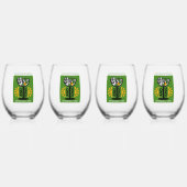 ヴィンテージジントニック・アート ステムなしワイングラス (裏面)