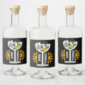 ヴィンテージジントニック・アート リキュールボトルラベル (ボトル)