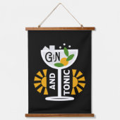 ヴィンテージジントニック・アート 吊り下げ型タペストリー (正面2)