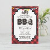 ヴィンテージジンハムピグローストベビーシャワーBBQ 招待状 (スタンド正面)